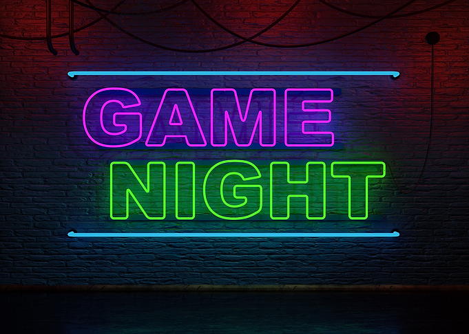 Game Night Neon Sign on Brick Wall