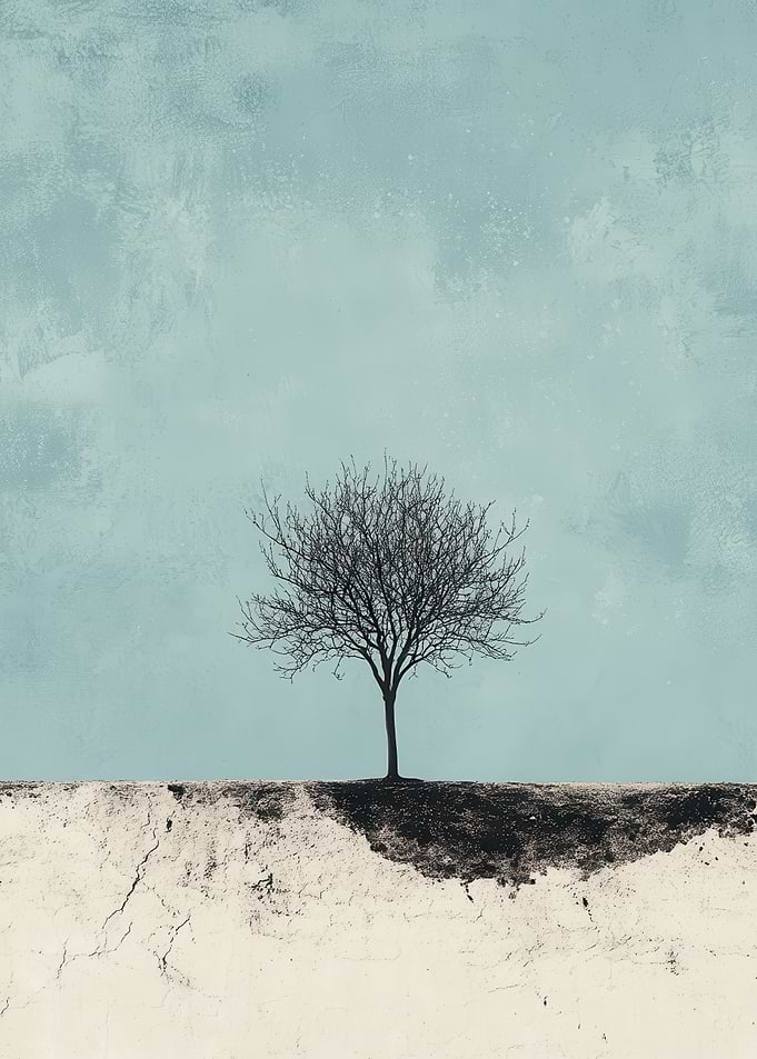 Solitary Tree Silhouette