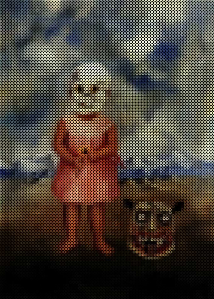 Girl with Death Mask