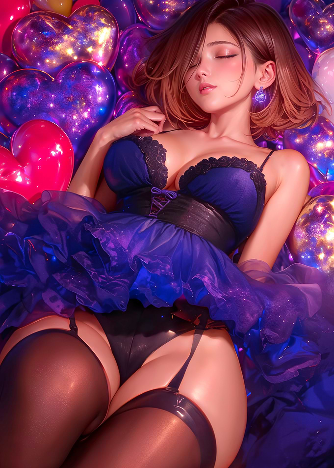 Anime Girl in Purple Dress
