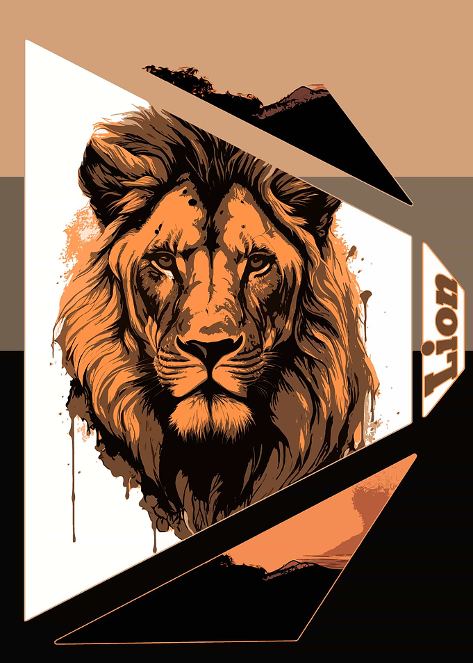 Lion Portrait Art
