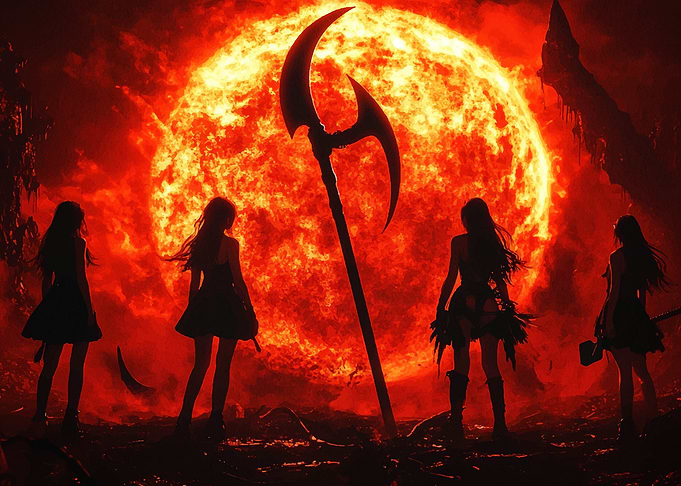 Silhouettes Against Fire