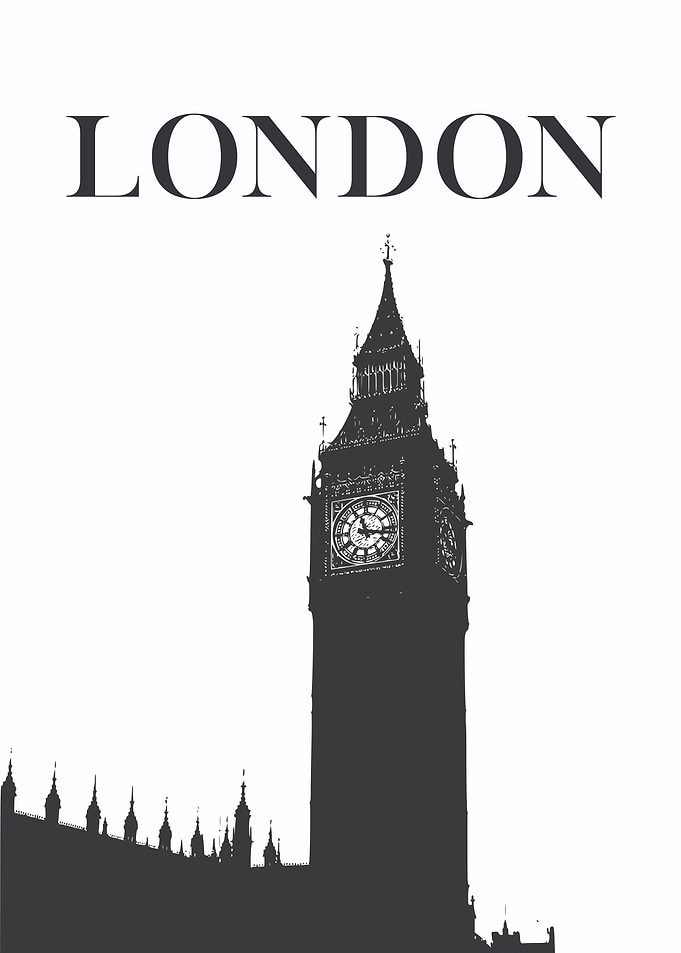London Big Ben Silhouette