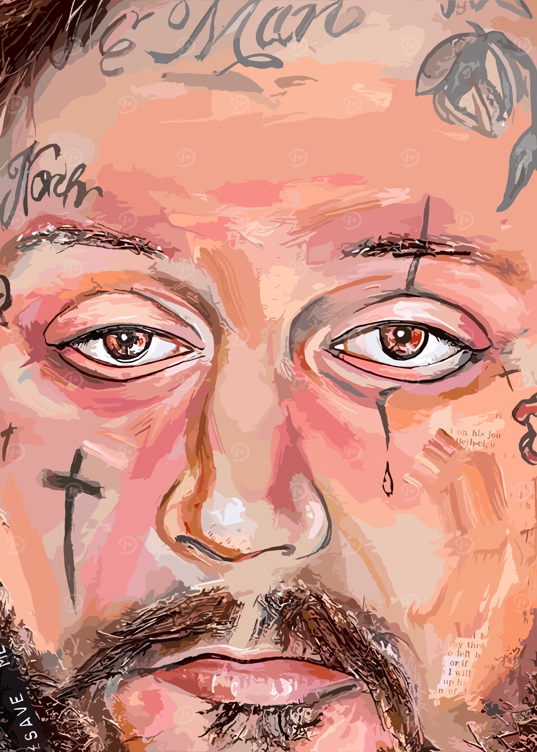 Tattooed Man Portrait