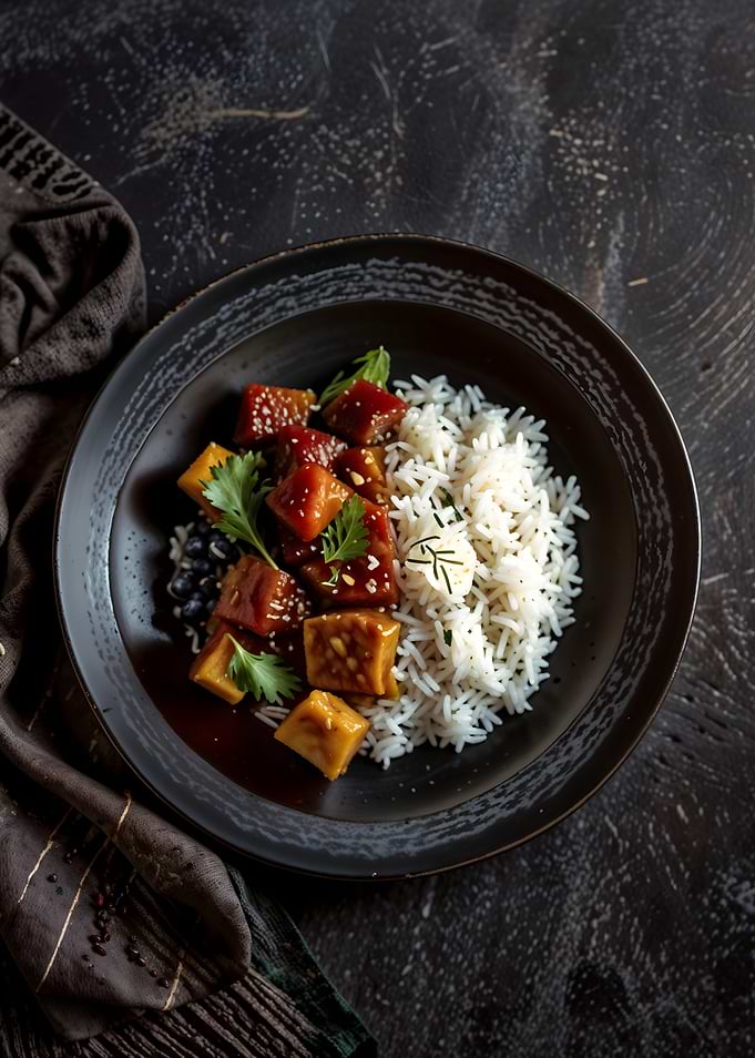 Tofu and Rice Dish