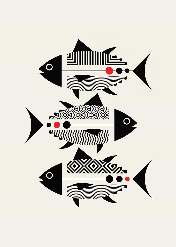 Geometric Fish Art Print
