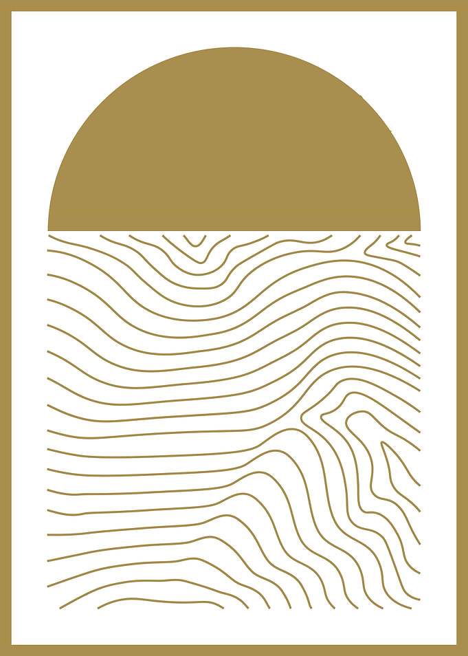 Abstract Gold & White Art