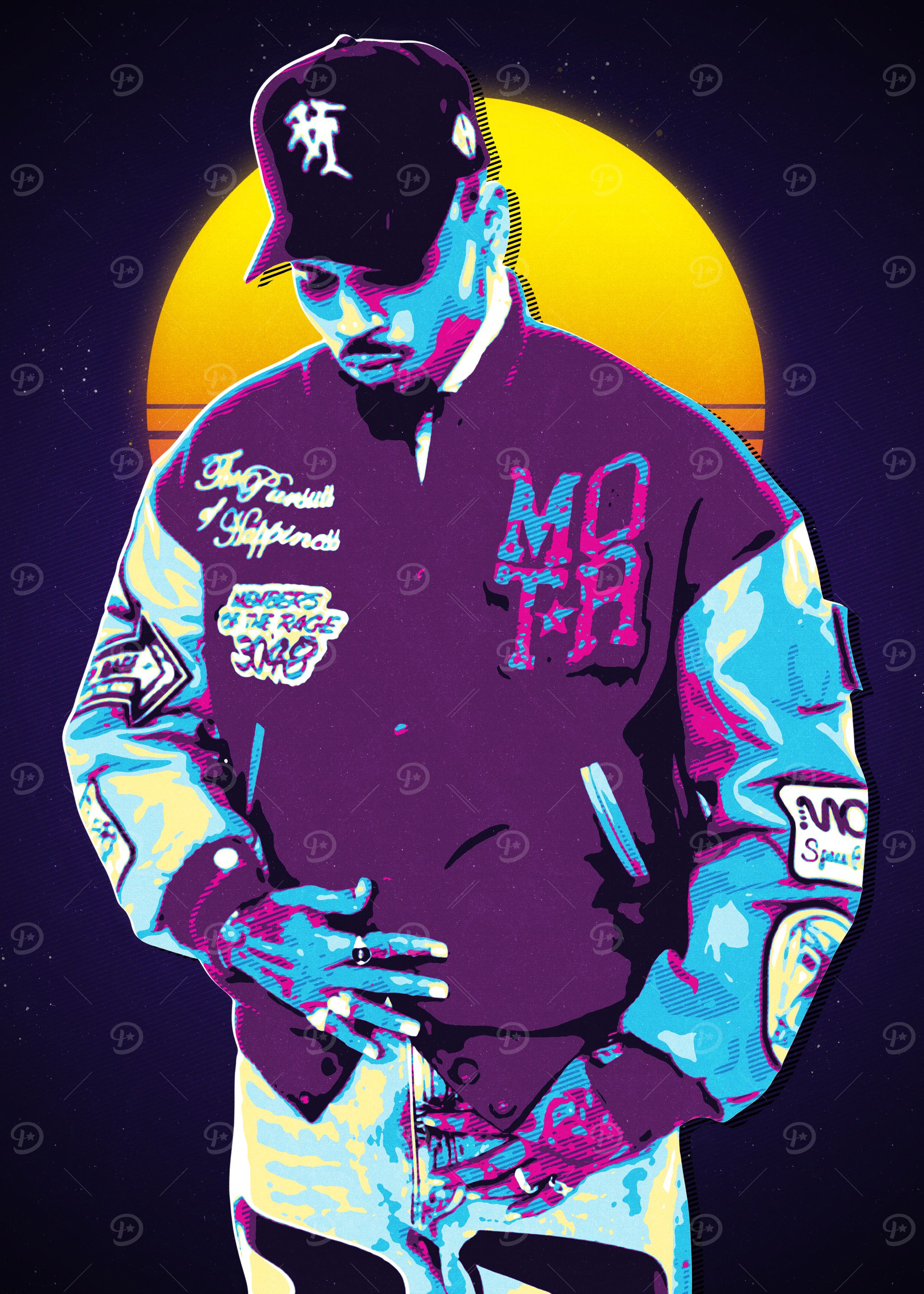 Chris Brown Retro Art