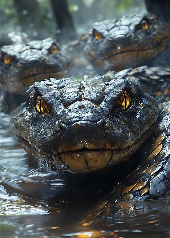 Giant Snake Close-Up