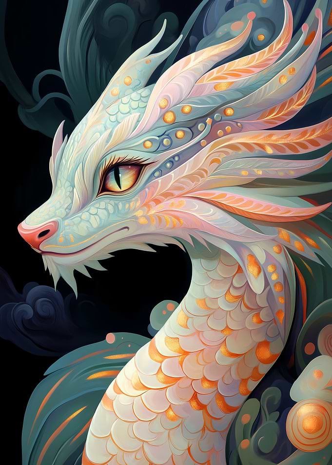 White Dragon Portrait