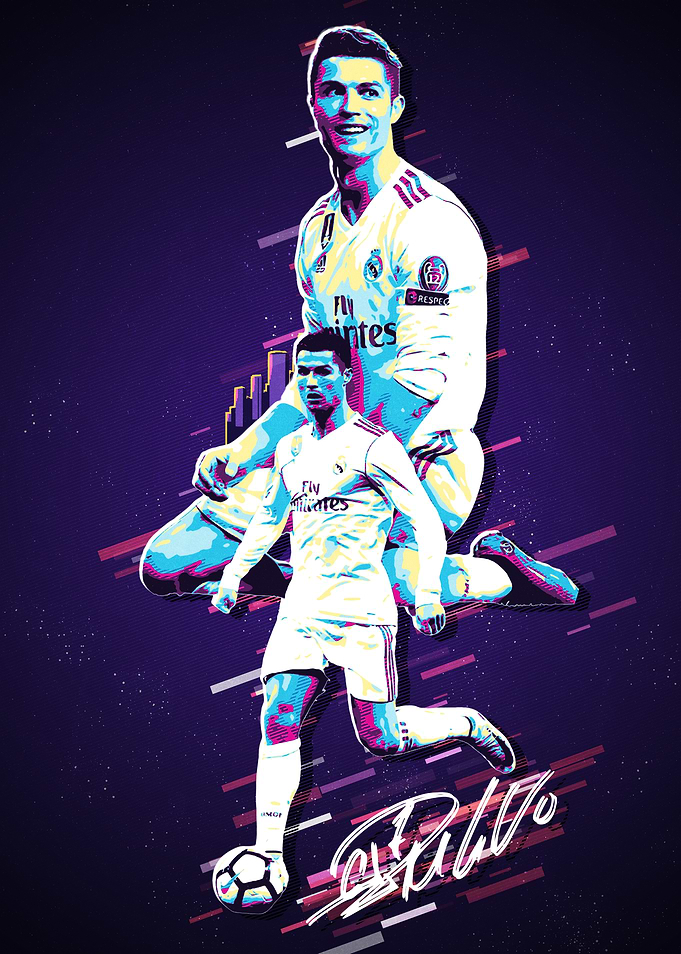 Cristiano Ronaldo Football Art