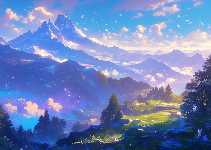 Fantasy Mountain Landscape