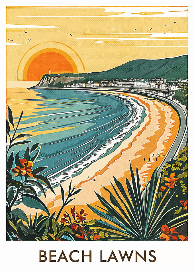 Beach Lawns Sunset