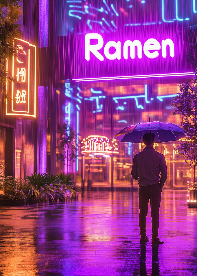 Rainy Night in Neon City