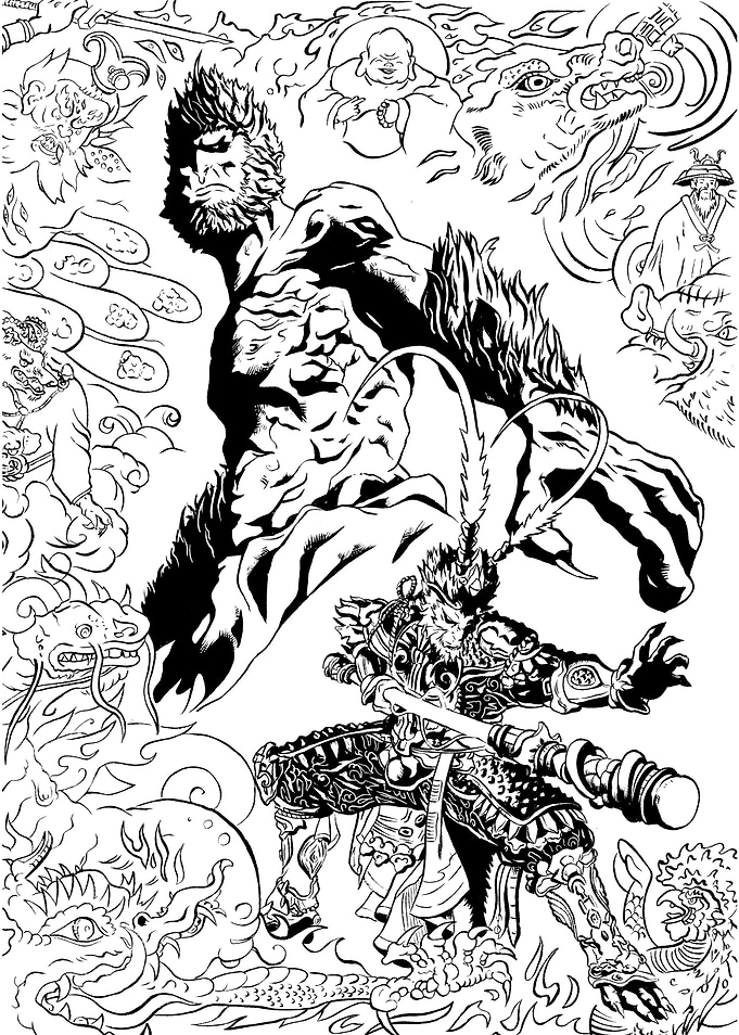 Monkey King Art Print