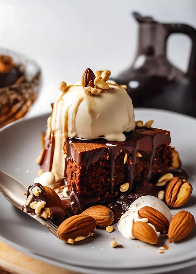 Chocolate Brownie with Ice Cream