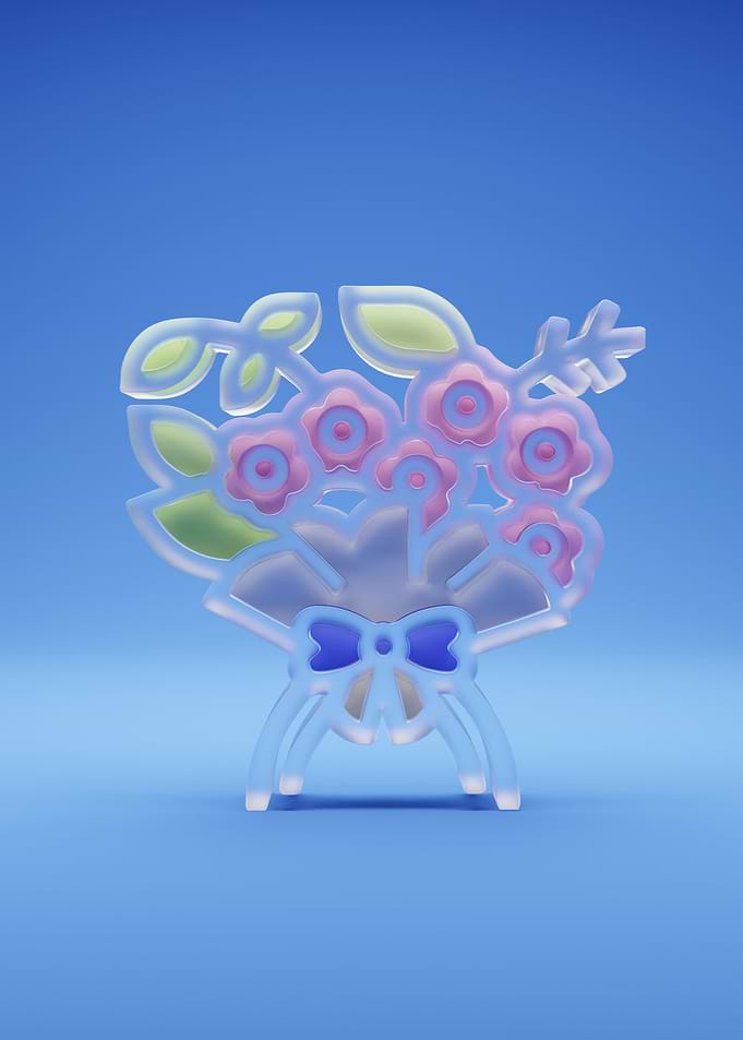 Glass Flower Bouquet Icon