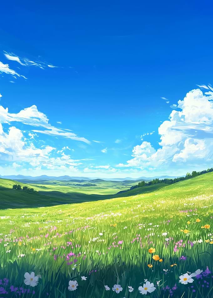 Sunny Meadow Landscape
