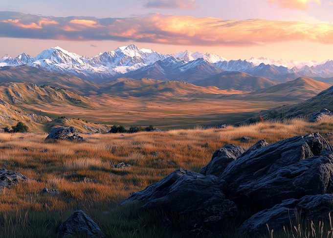 Mountain Range Sunset