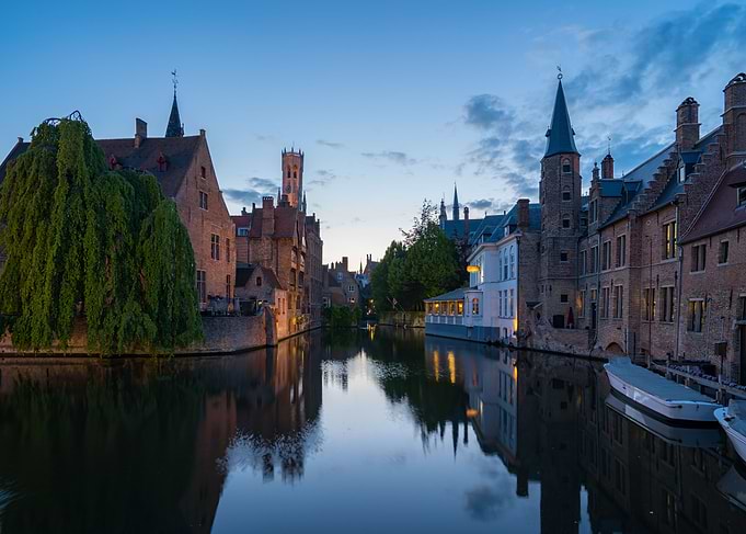 Bruges Canal at Dusk