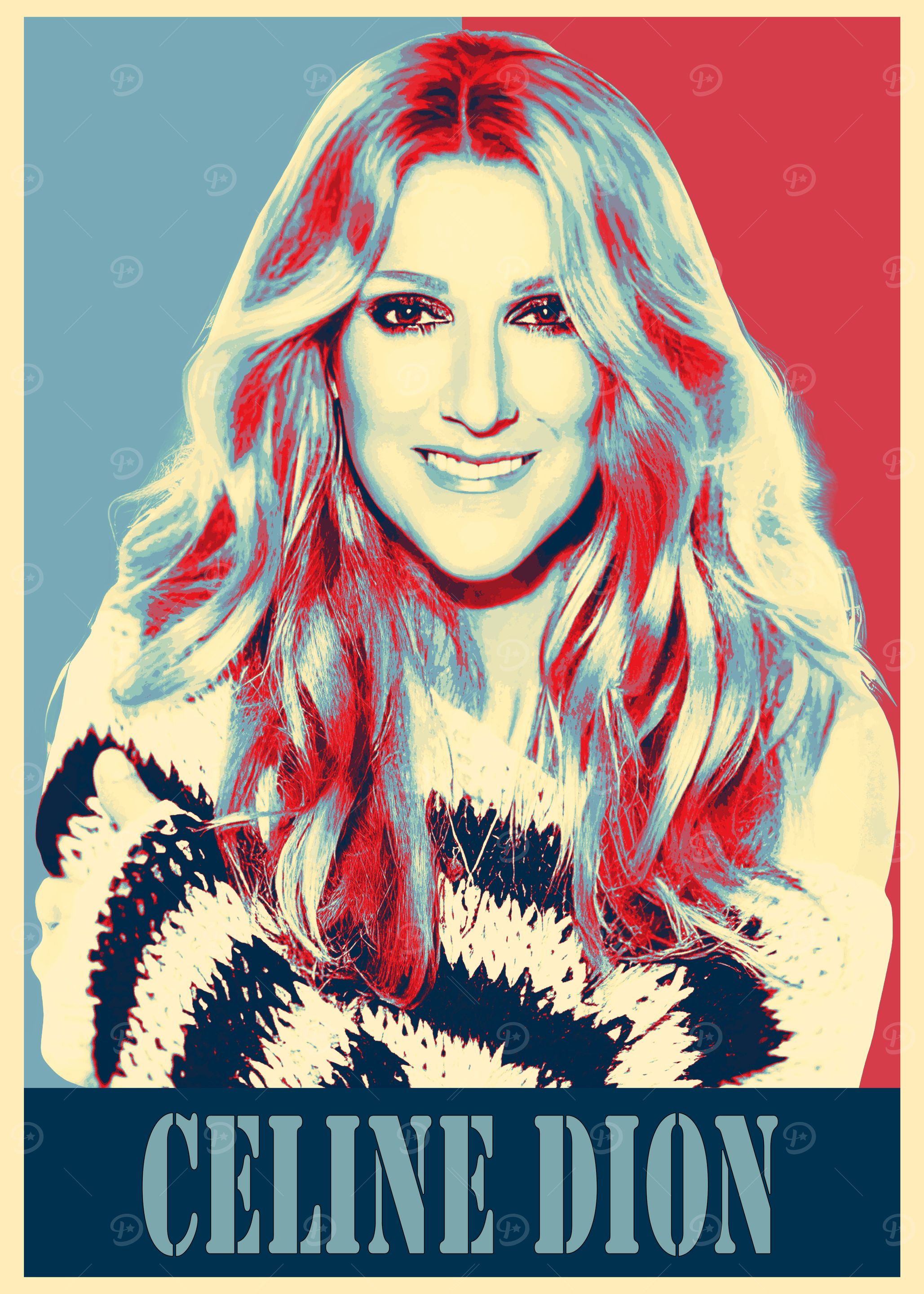Celine Dion Pop Art Poster
