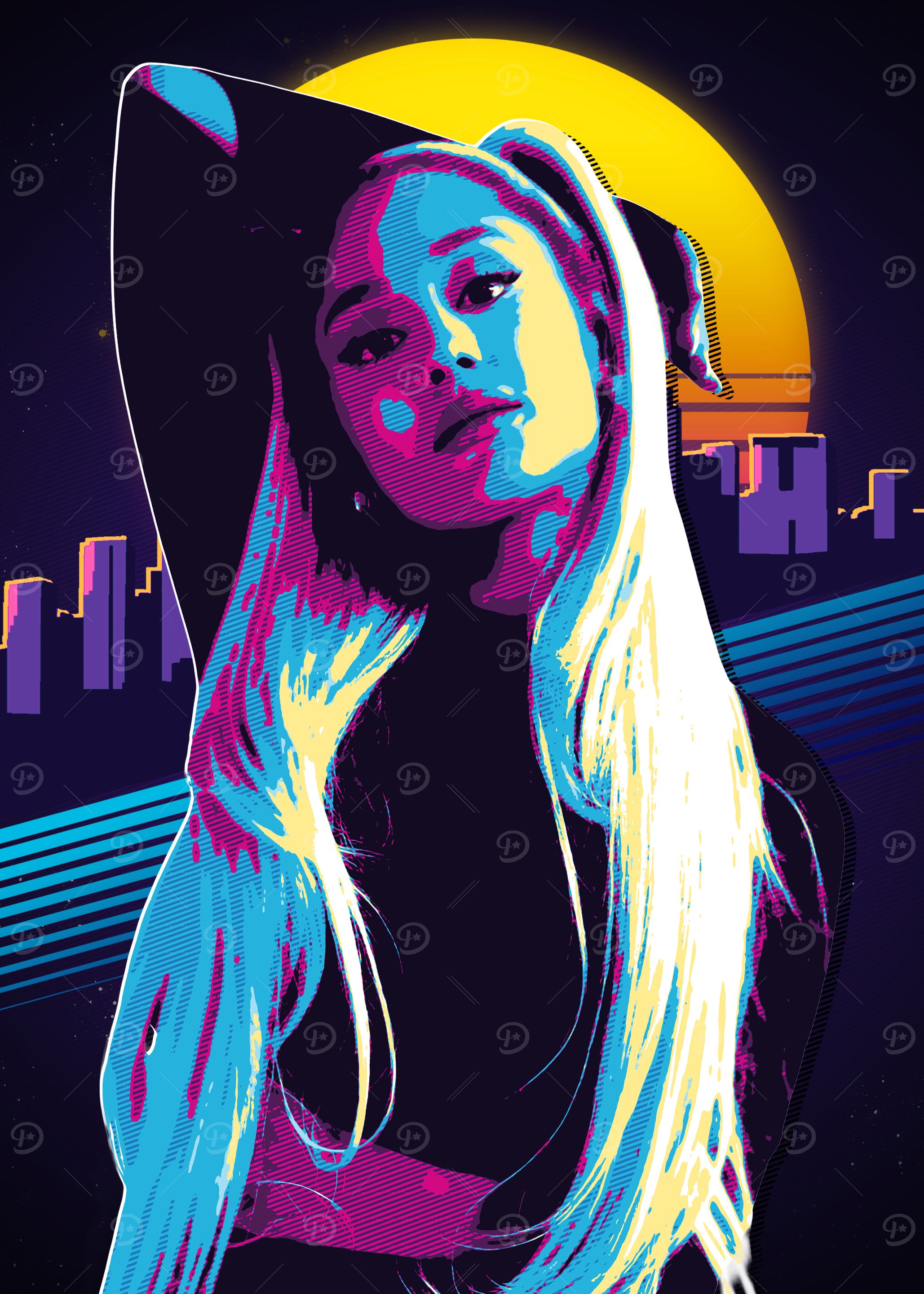 Ariana Grande Retro Art