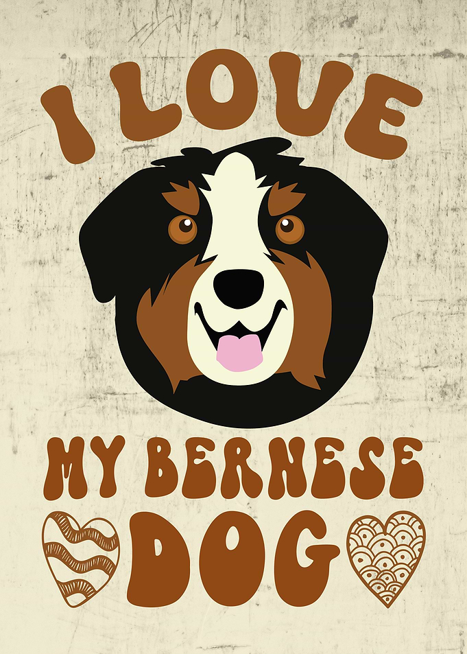 I Love My Bernese Dog Bernese Mountain Dog Lover