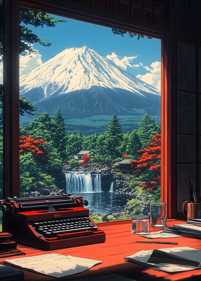 Mount Fuji View from Window