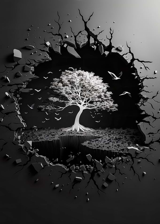 Tree Breaking Through