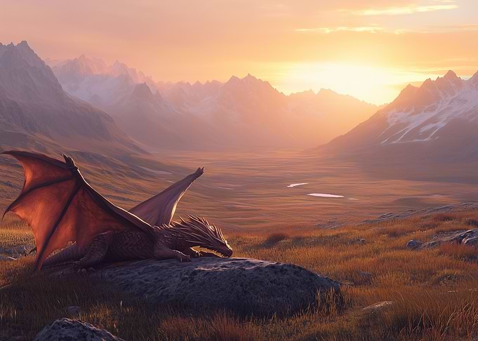 Dragon at Sunset