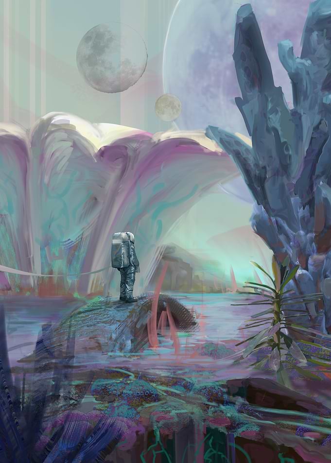 Astronaut on Alien Planet