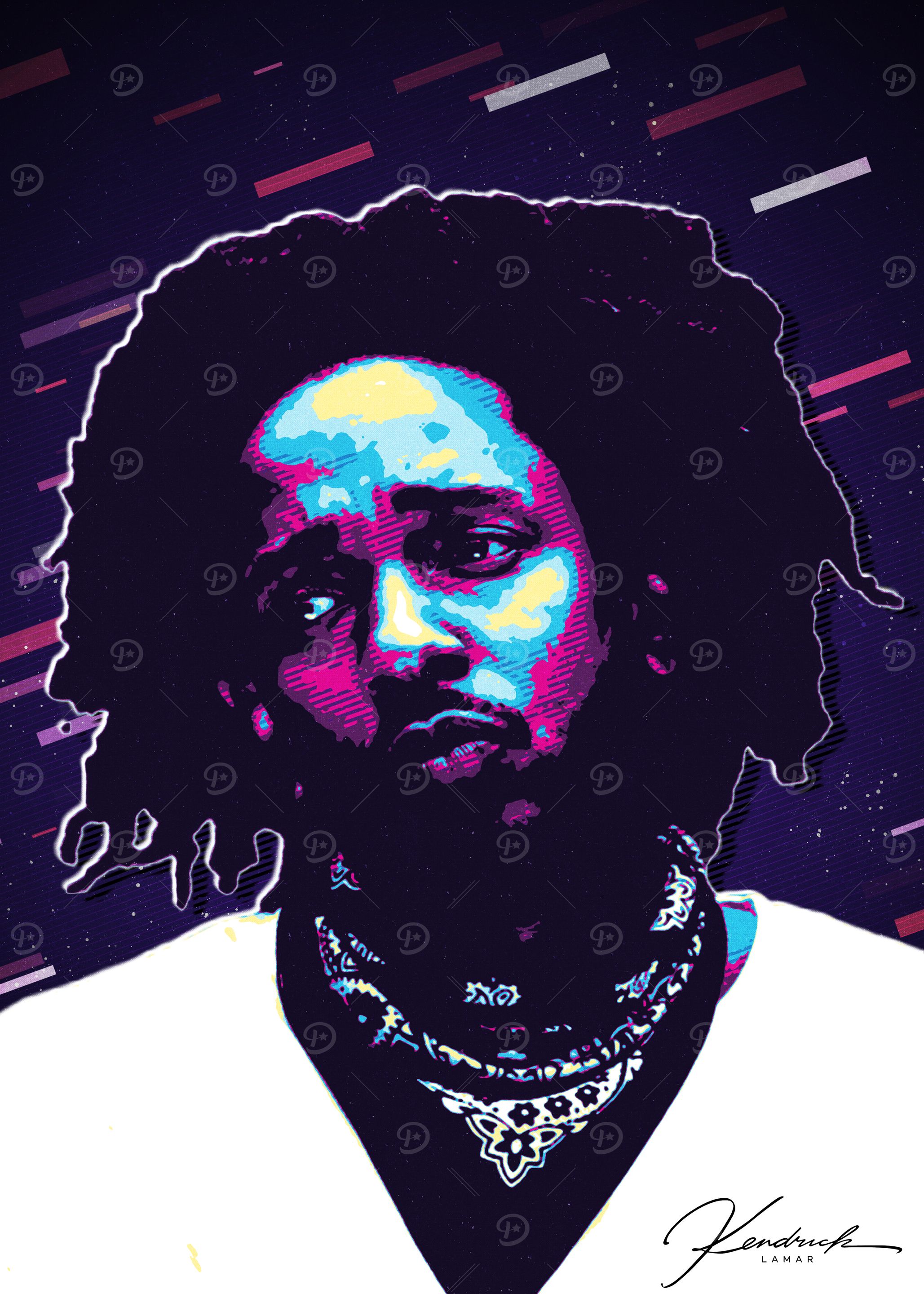 Kendrick Lamar Retro 80s