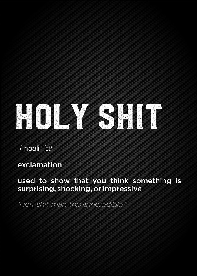 Holy Shit Definition Print