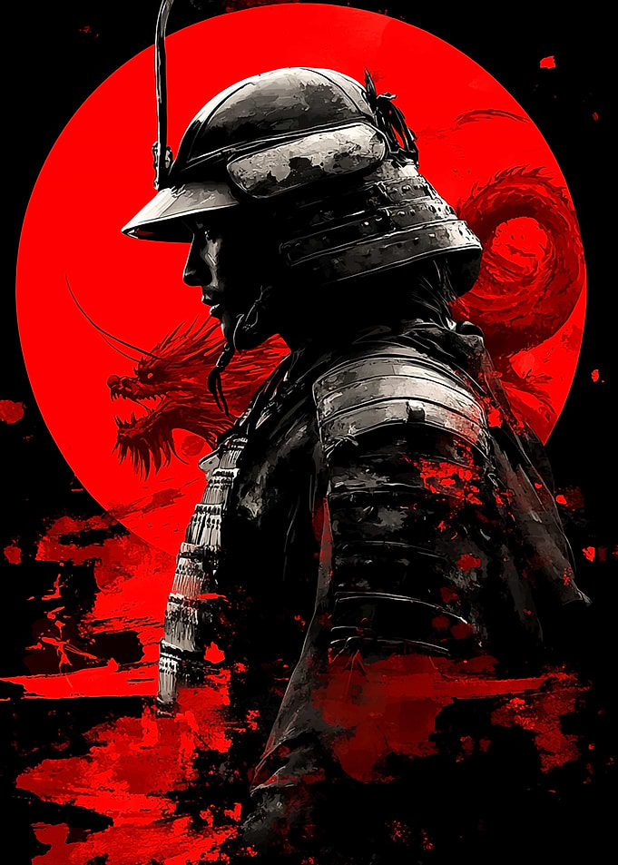 Japanese Samurai Dragon