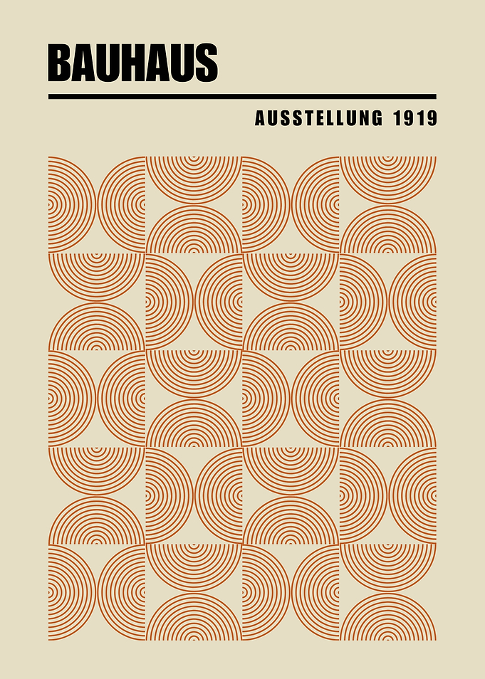 Bauhaus Geometric Poster