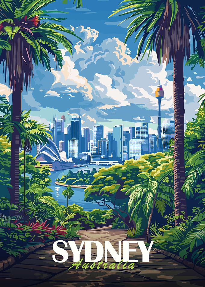 Sydney Skyline Poster