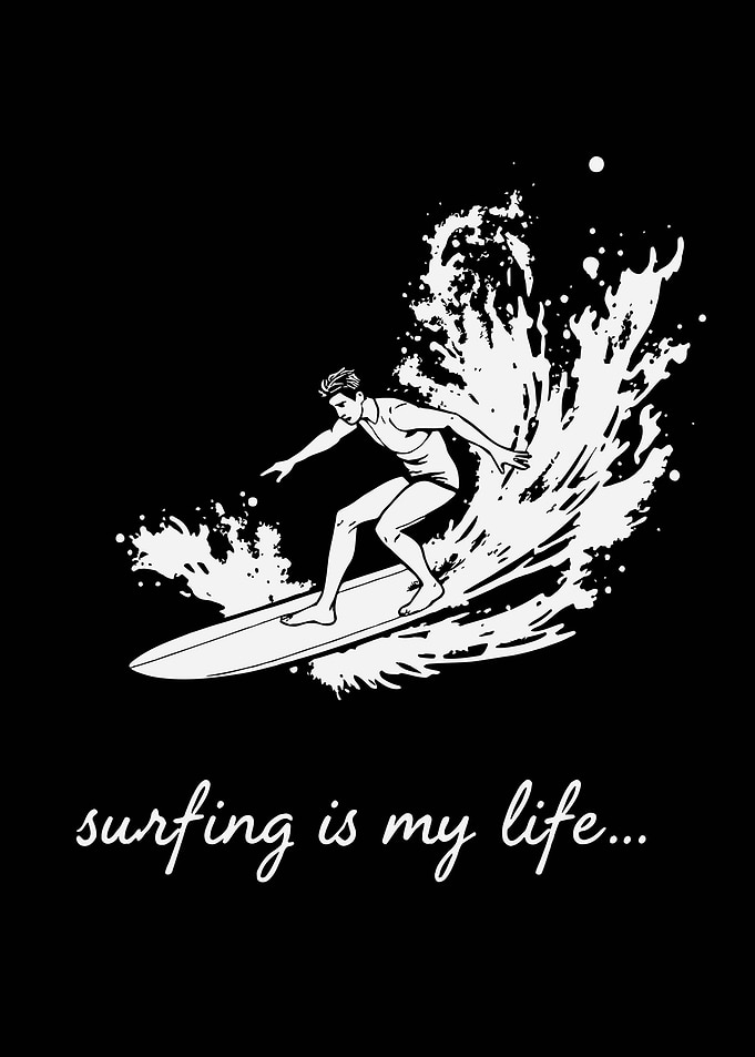 Surfing Silhouette