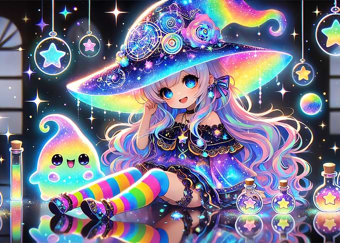 Chibi Rainbow Witch