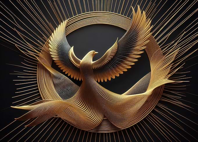 Golden Phoenix Art
