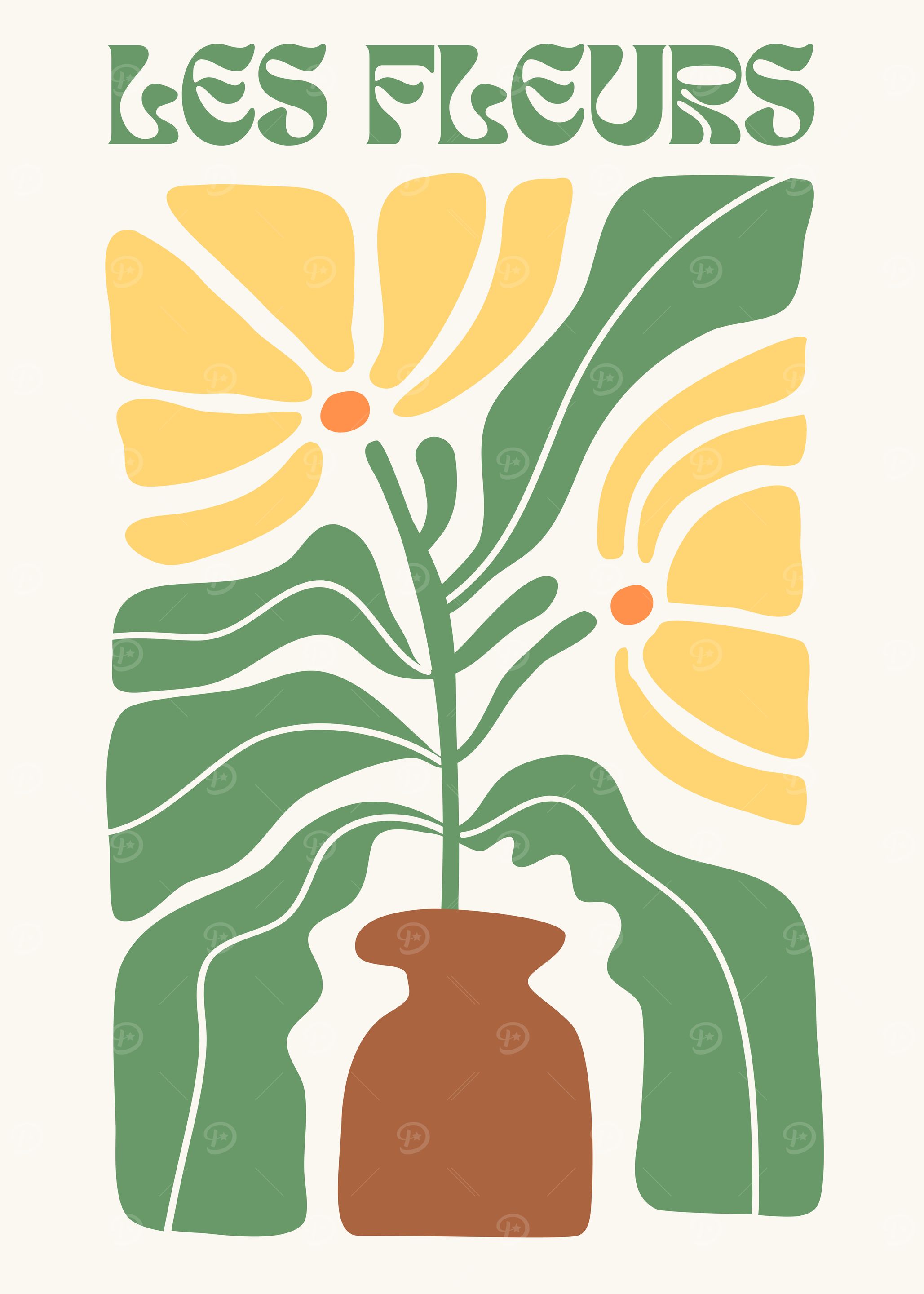 Floral Illustration - Les Fleurs
