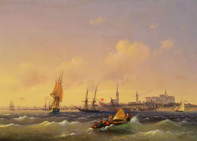 Sailing Ships at Sunset