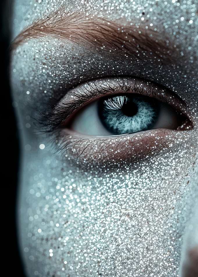 Close-up Eye with Glitter
