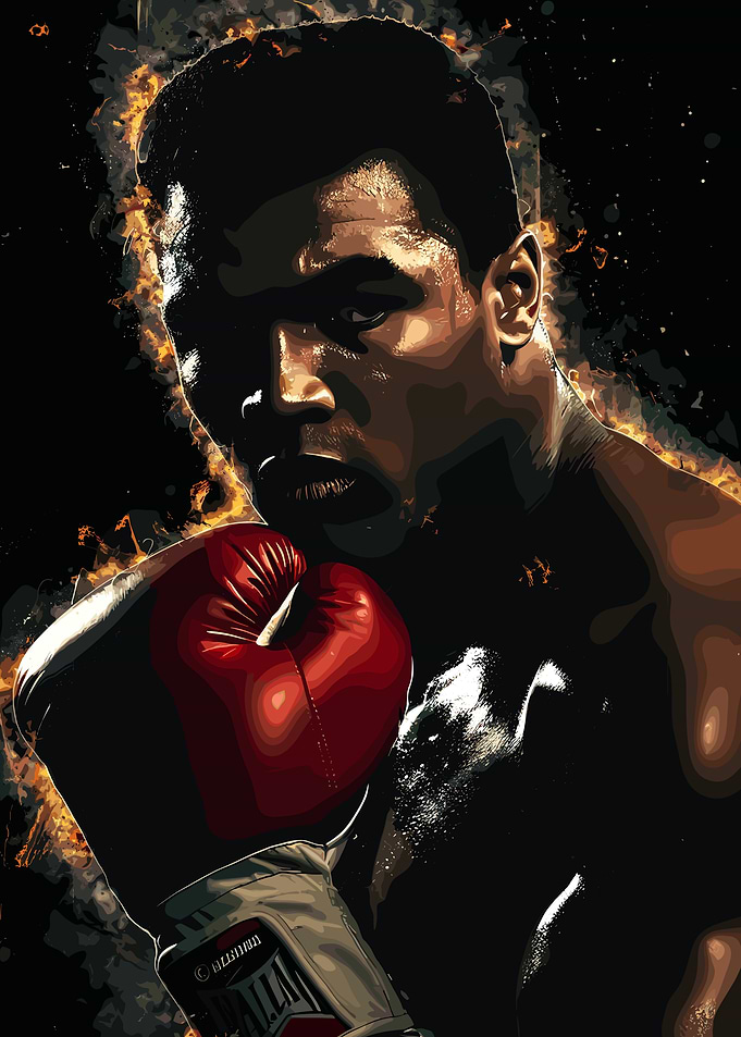 Muhammad Ali Boxing Portrait