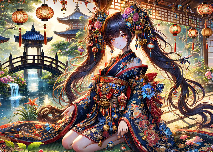 Girl in Kimono