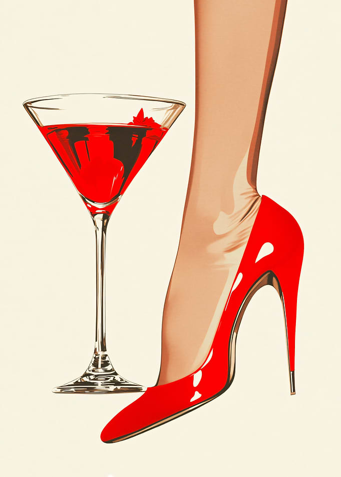 Red Stiletto and Martini