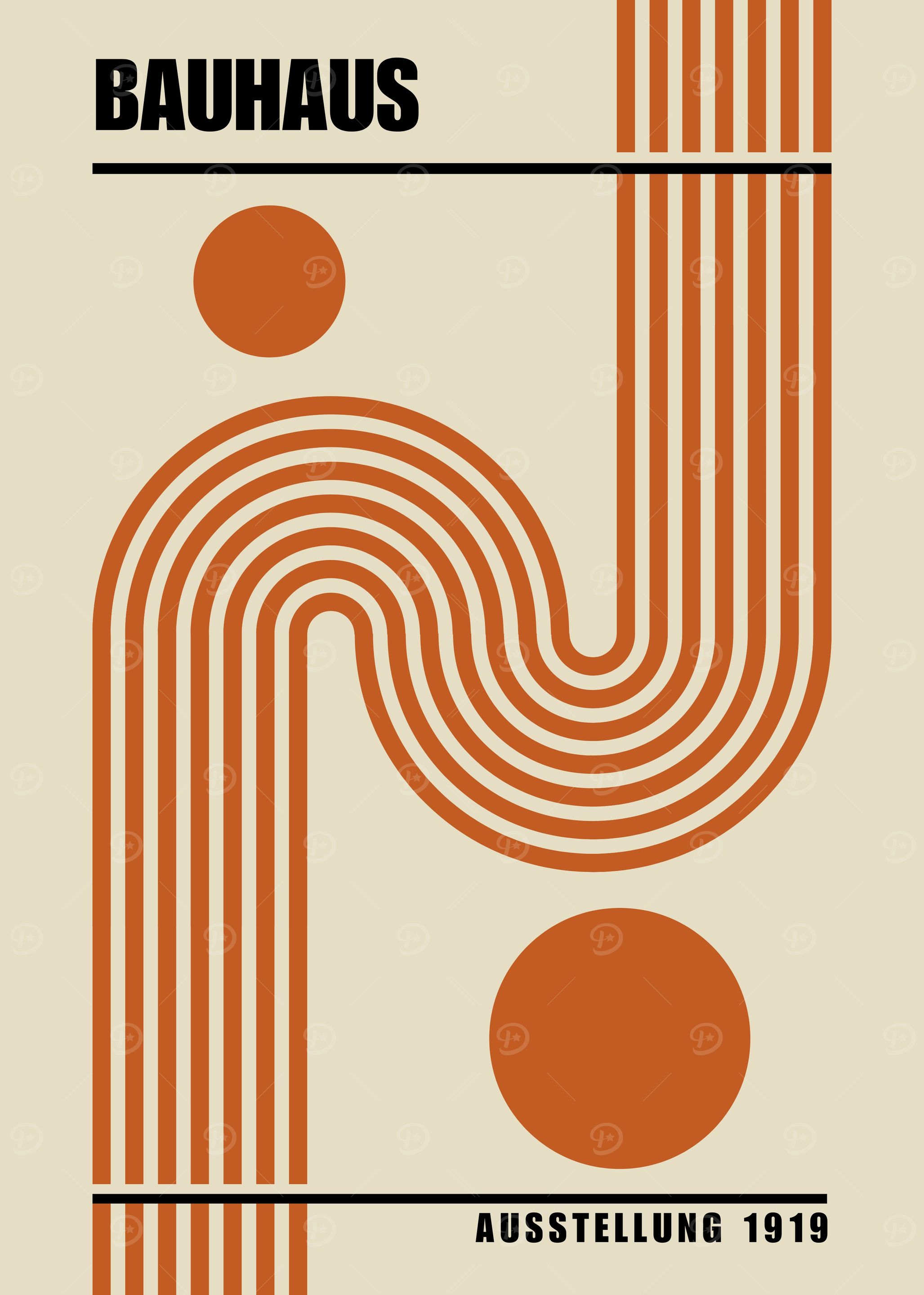 Bauhaus Geometric Poster