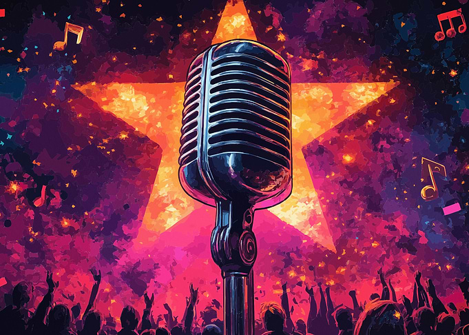 Vintage Microphone Stage