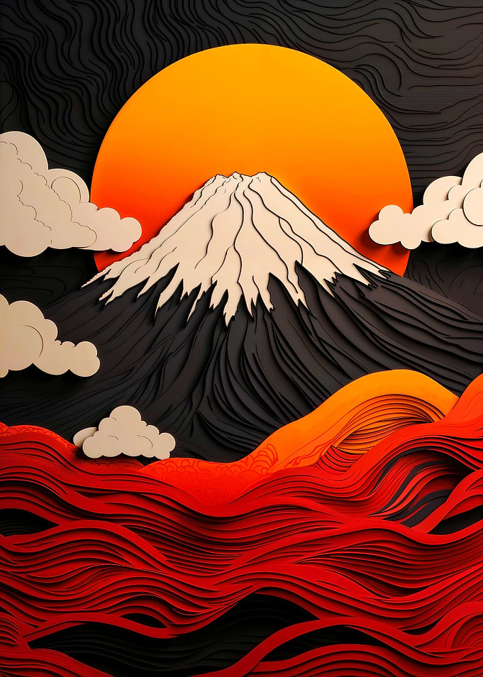 Mount Fuji Paper Art