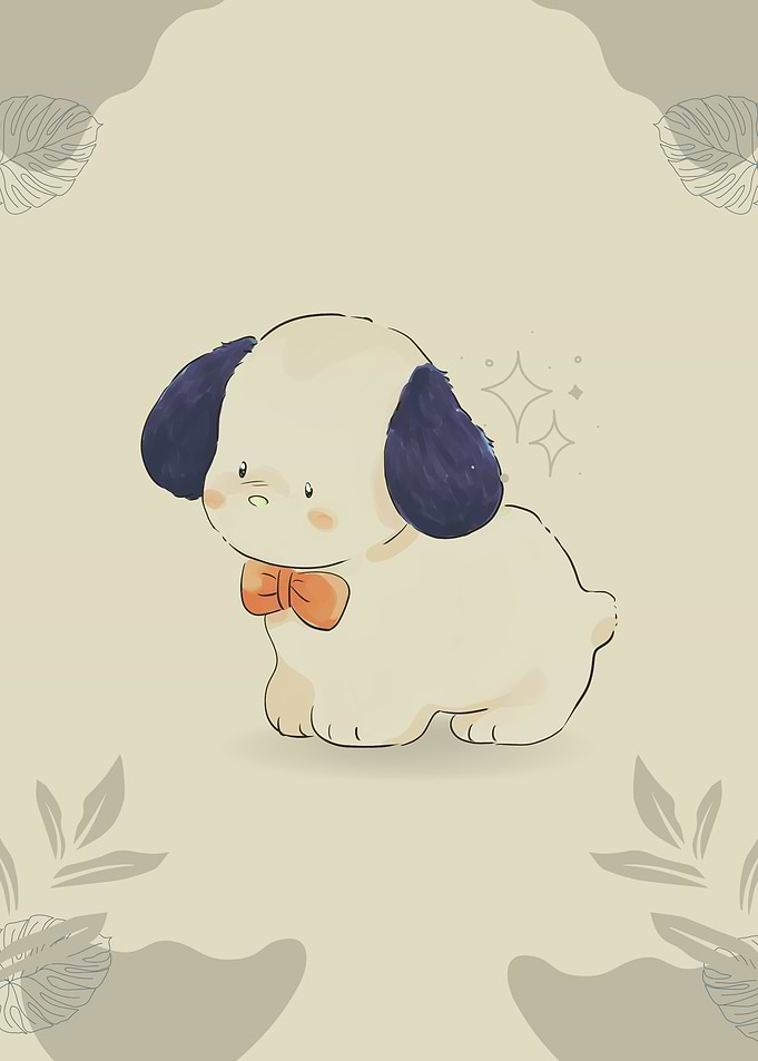 Cute Puppy with Bowtie