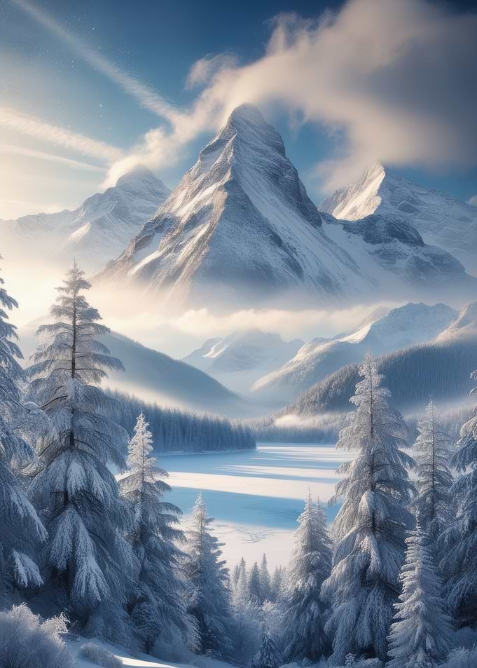 Snowy Mountain Landscape